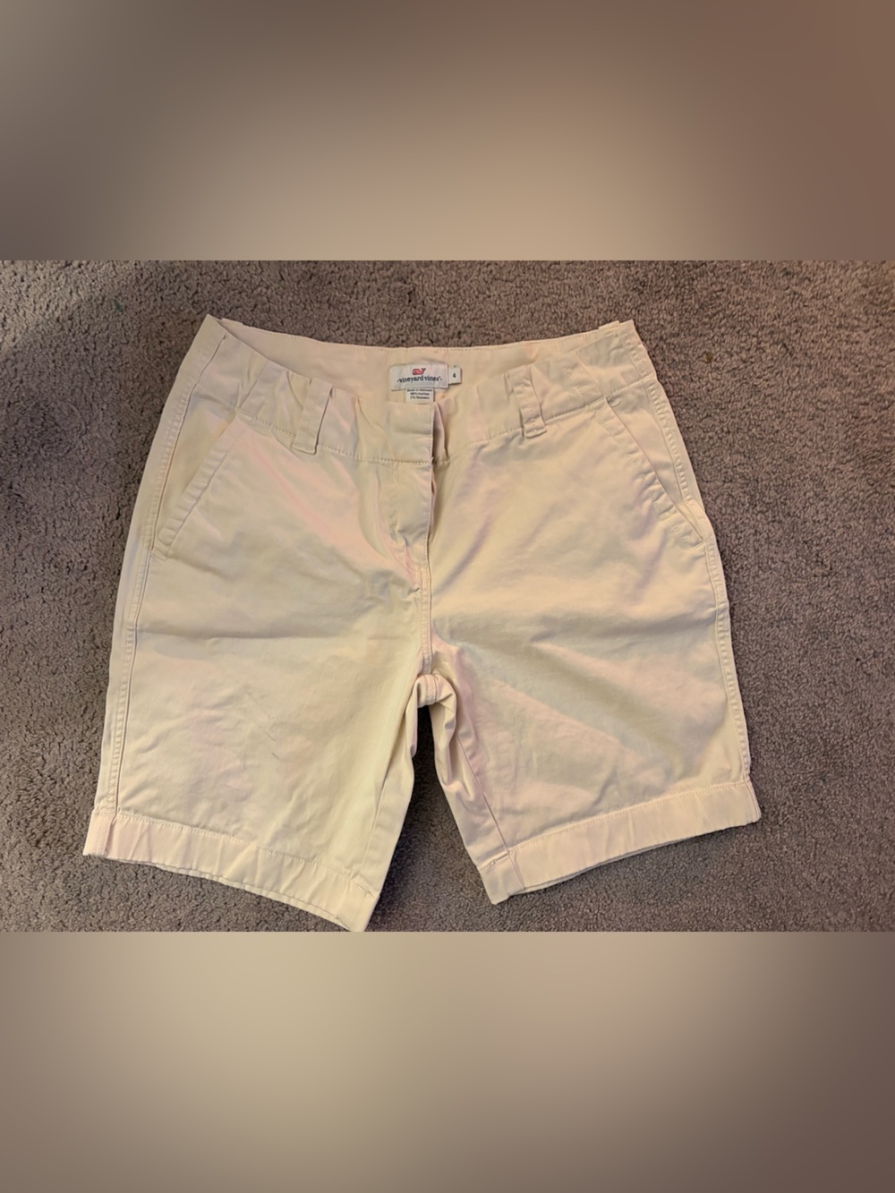 Vineyard Vines Women's Light Beige Chino Bermuda Shorts